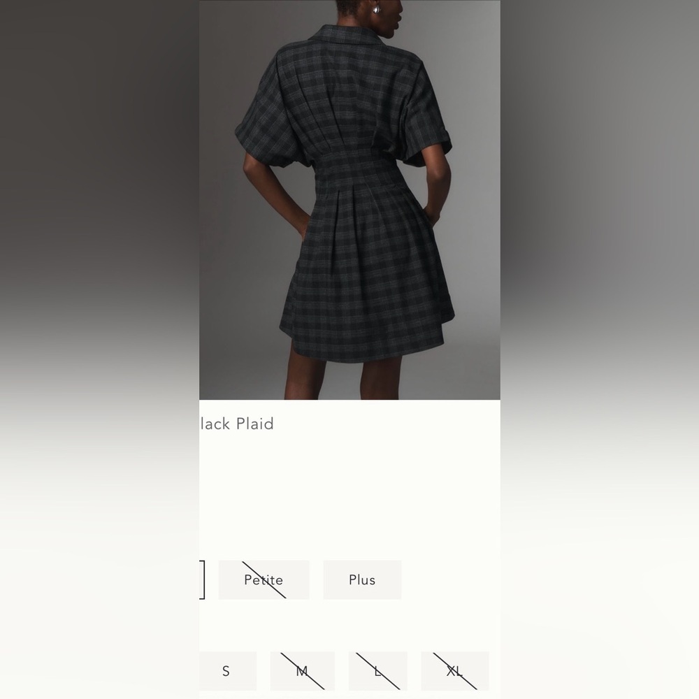 Anthropologie x Exquise Tobie Mini Shirt Dress Size XL NEW - Picture 3 of 13